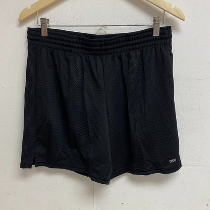 DSG Women's 7â RISE Mesh Shorts with Pockets Pure Black Relaxed Fit DAW39137M