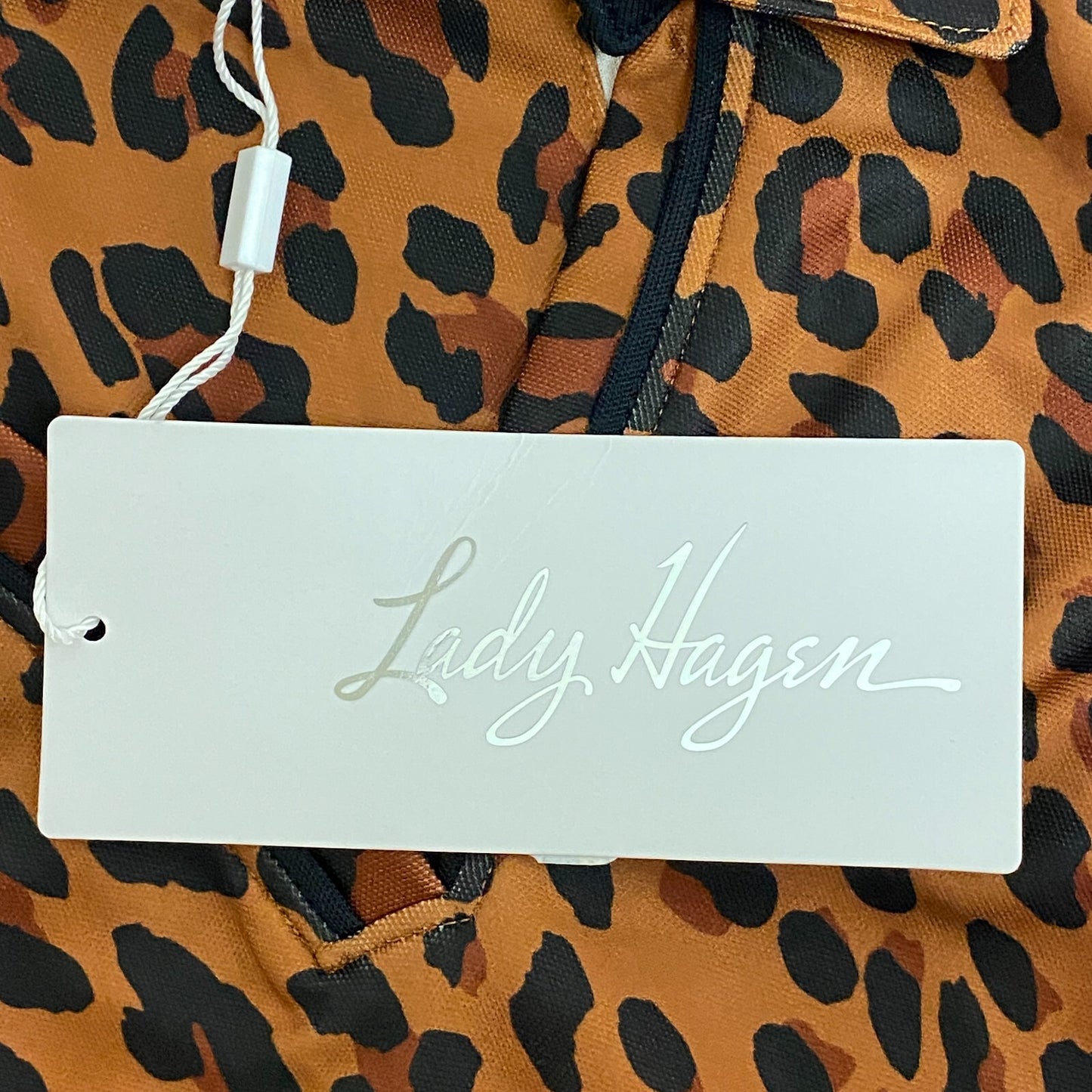 Lady Hagen Womens Polyester Pique Sleeveless Polo Classic Leapord Hazel WGH31007