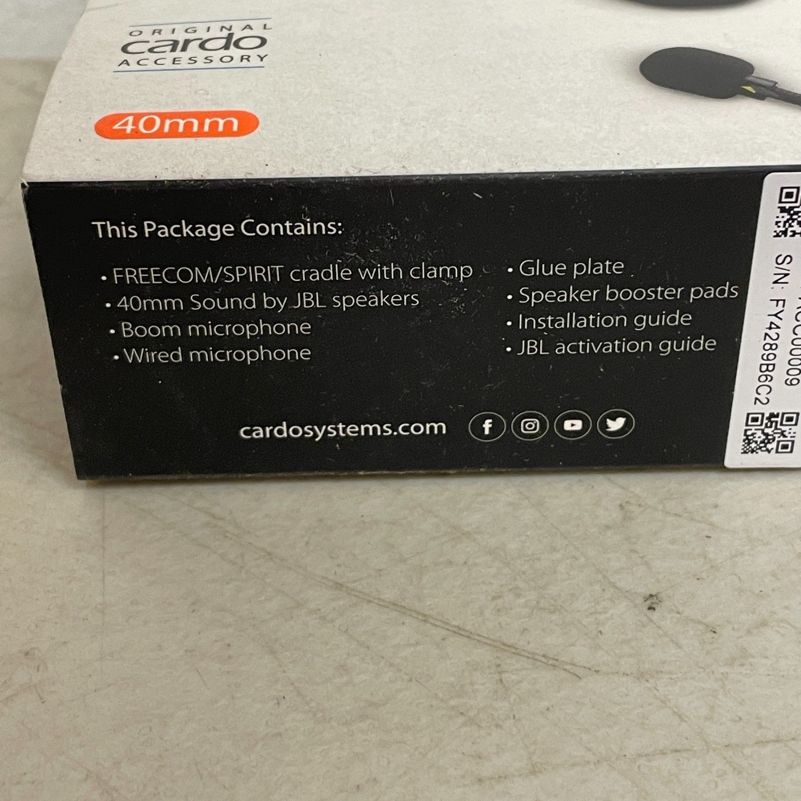 Cardo FREECOM-X/Spirit 2nd Helmet JBL Kit Speakers & Mic Communication Systems