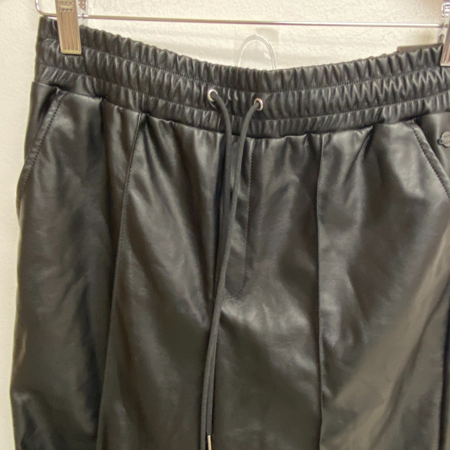 CALIA Womens Straight Leg Pintuck Pants Pure Black WAX32289 BRAND NEW