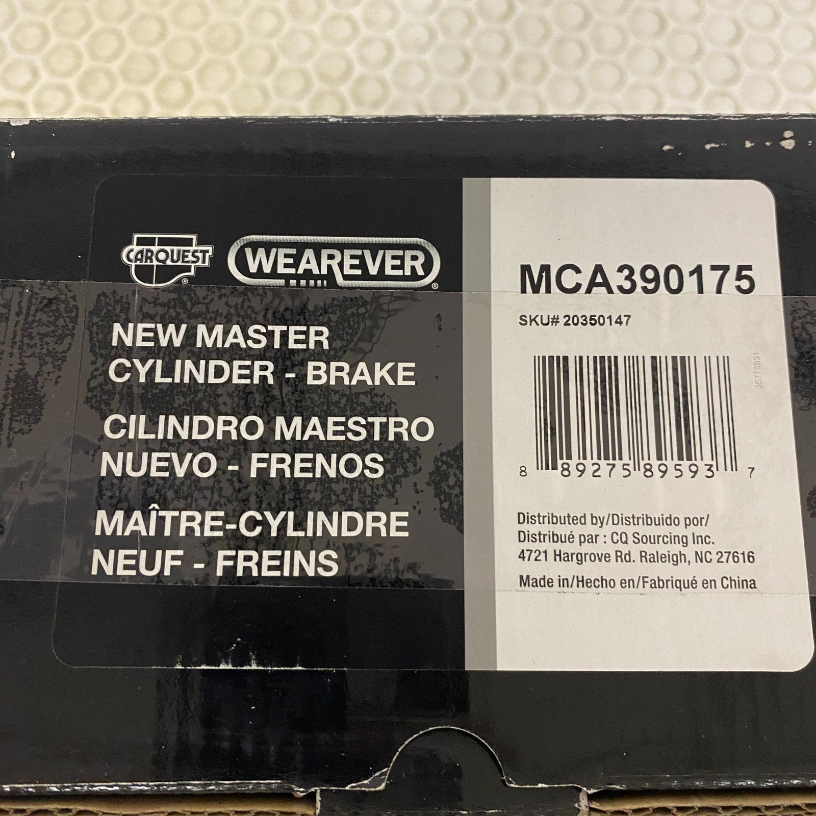 CARQUEST MCA390175 Brake Master Cylinder w/ Reservoir Aluminum 0.946″ Bore