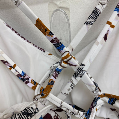 Calia Women's Strippy Bck Rch Bikini Top Island Botanical Multi WSA23223PRT