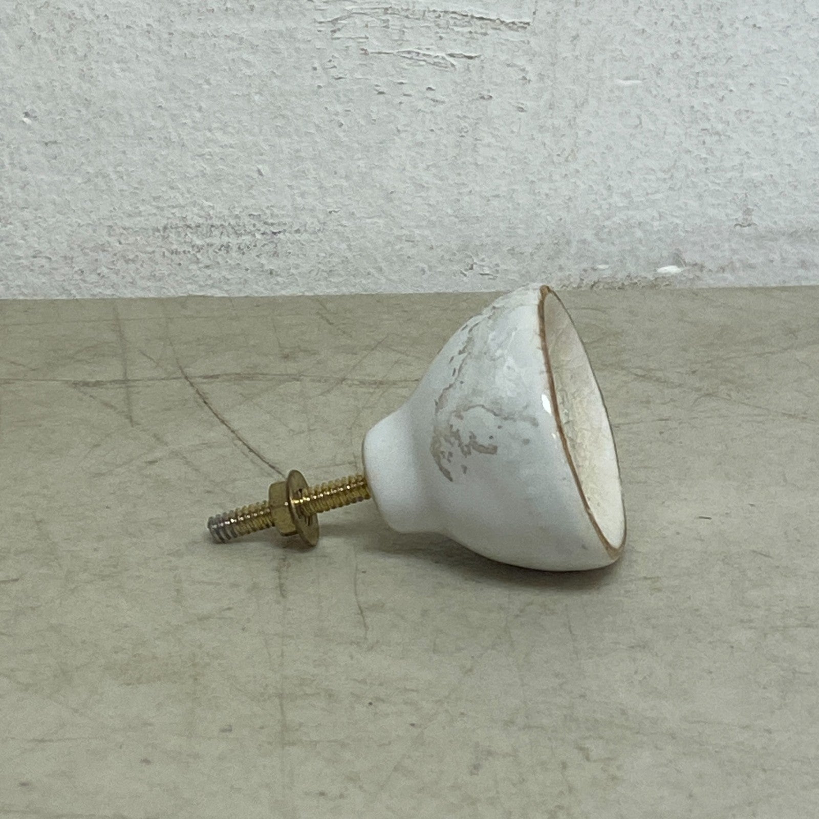 Signature Hardware Menotti 1¾″ Oval Porcelain Cabinet Knob White