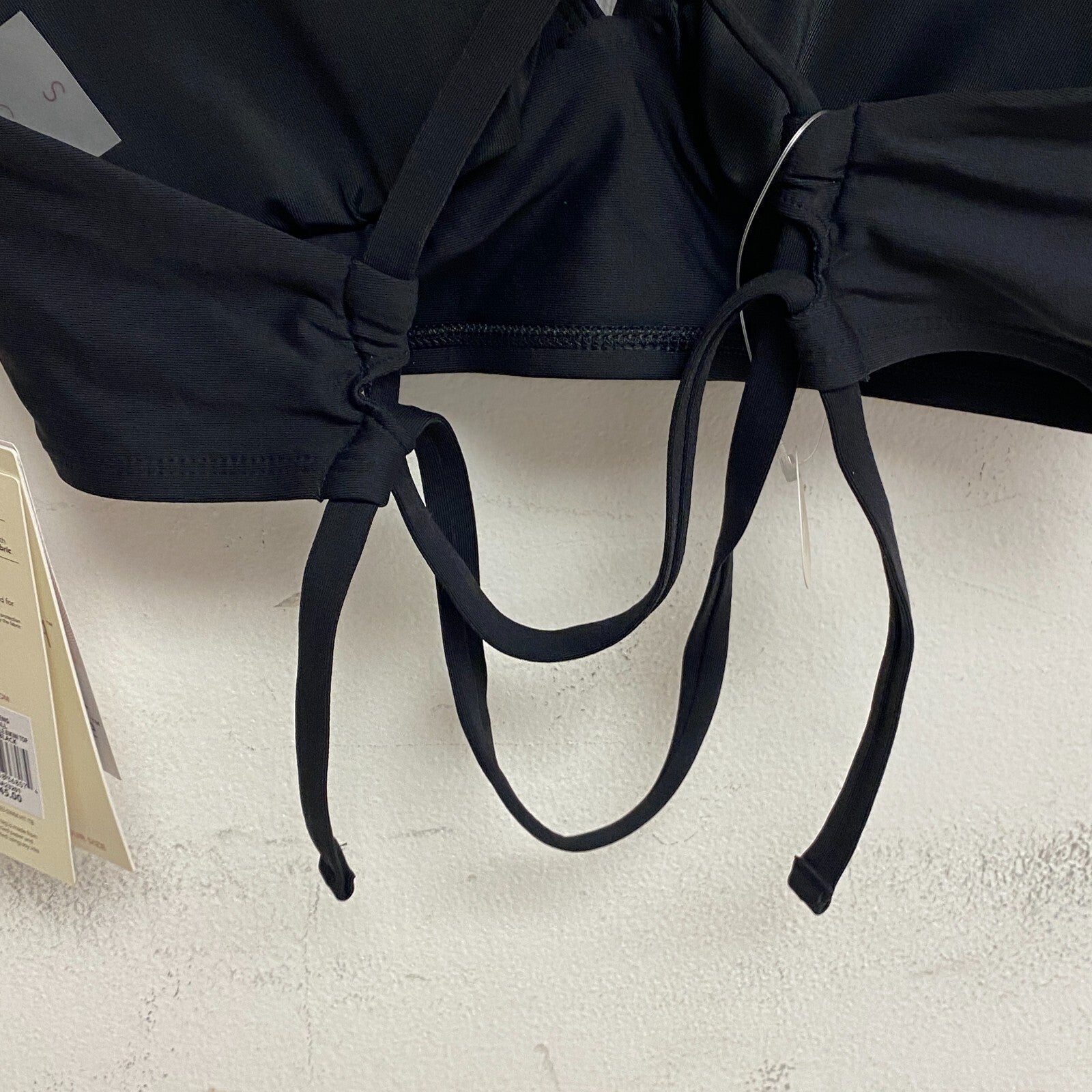 Calia Women's Swim Collection Triangle Bikini Top Pure Black WSA23201 Brand New!