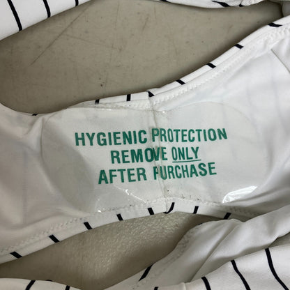 CALIA Women's Swim Collection Mid Rise Boyshort Striped Black/White WSA21502PRTX