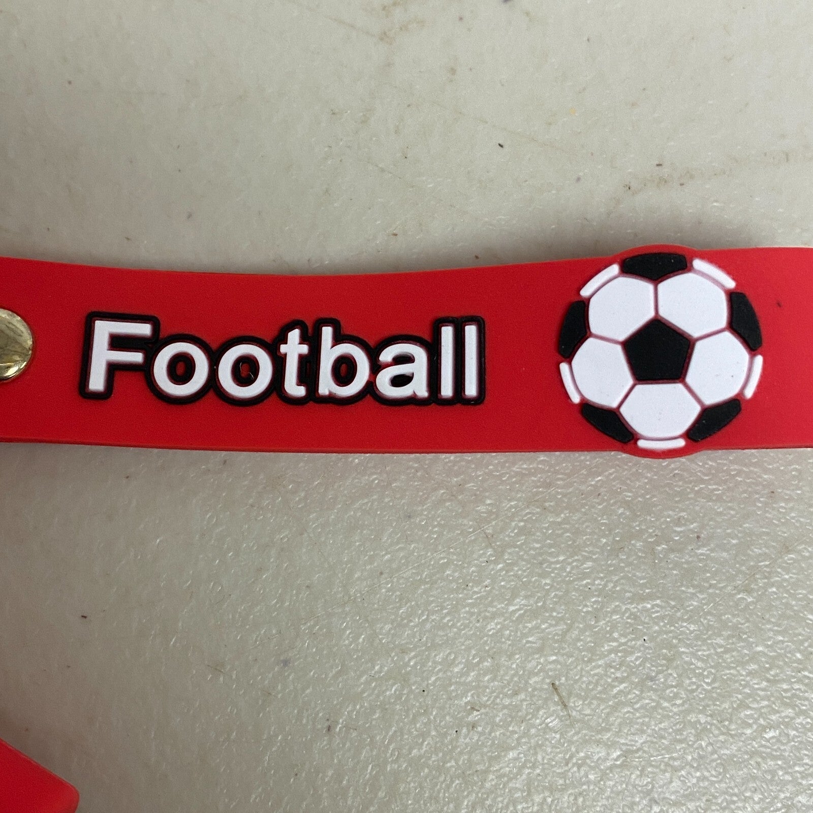 Assorted Silicone Soccer Keychain With #7 Kevin De Brutne Red Jersey Accessory