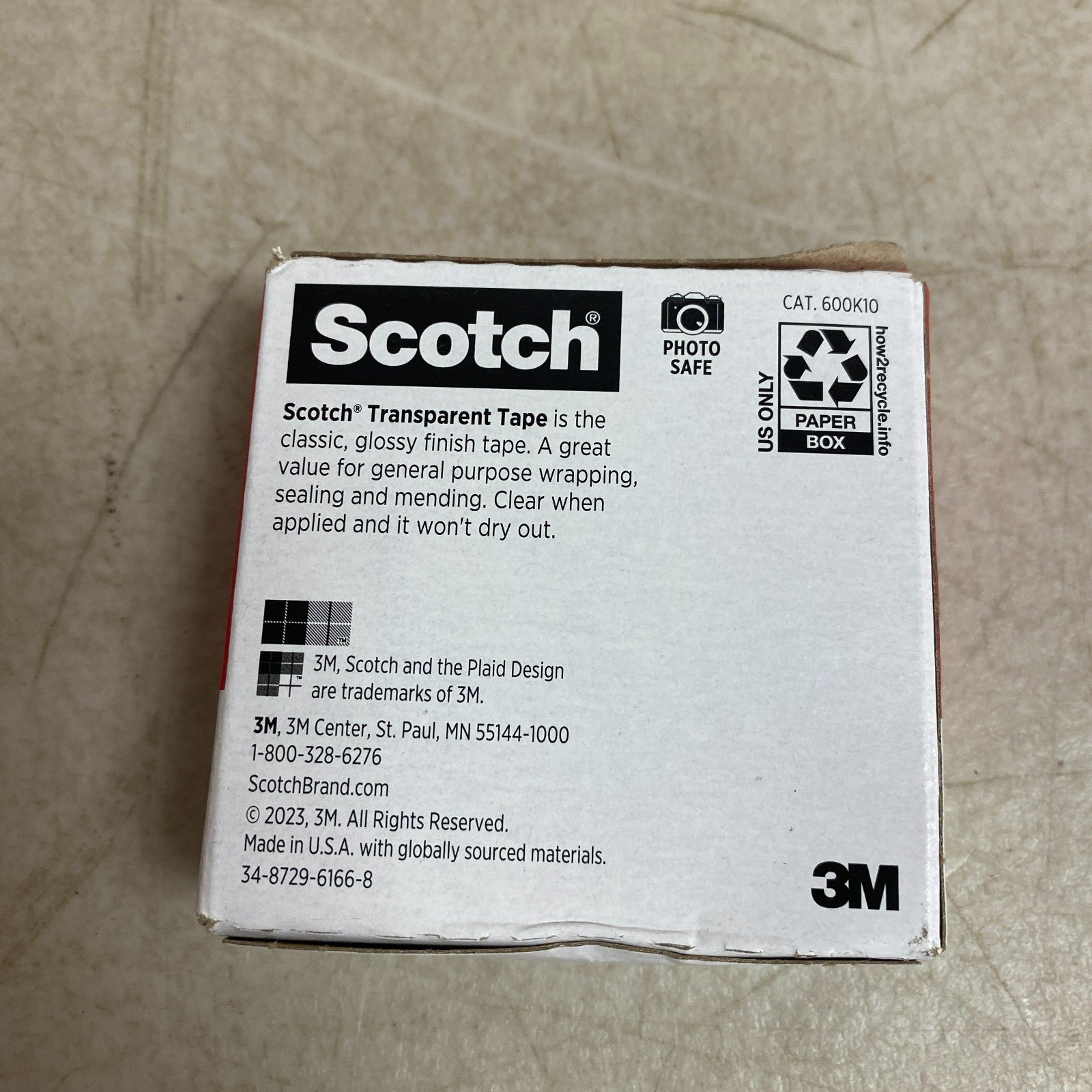Scotch Transparent Tape 3/4″ × 1,000″ Premium Clear (Glossy)  6 Roll Pack