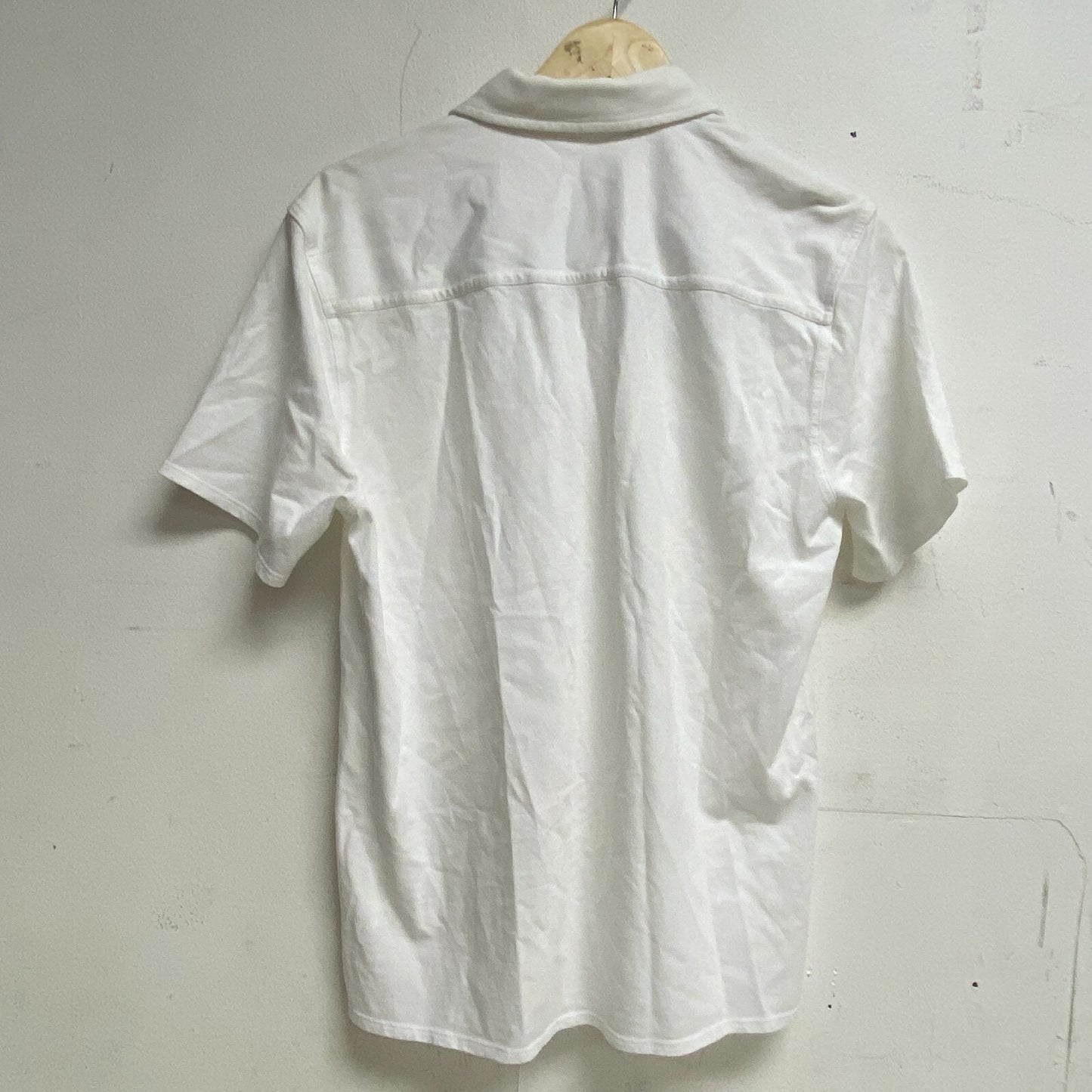VRST Men's  Smart Garment Dye Short Sleeves Shirt Pure White MAX231104PD New