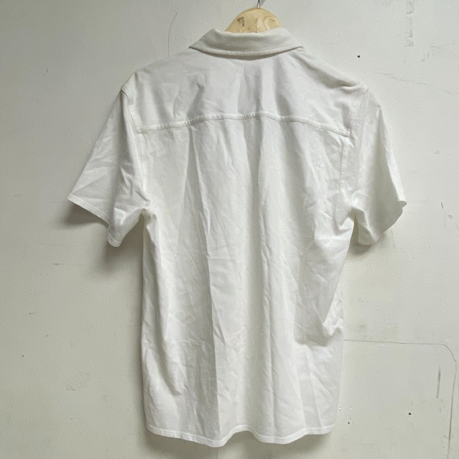 VRST Men's  Smart Garment Dye Short Sleeves Shirt Pure White MAX231104PD New