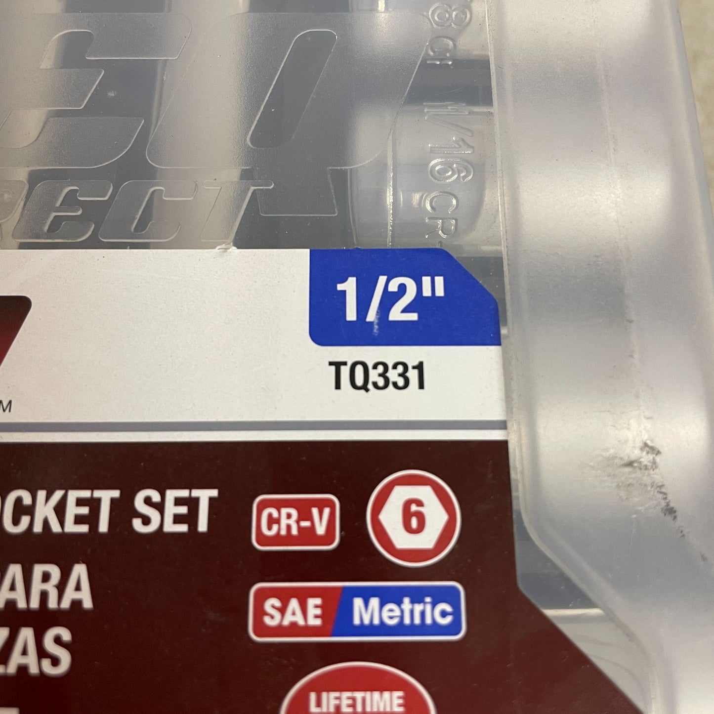 TEQ Correct 19-Piece ½" Drive Ratchet Socket Set SAE & Metric Model TQ331