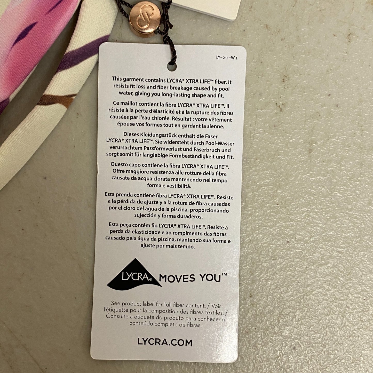 CALIA Women's Trendy Triangle Bikini Top Unbleached/Multi  WSA23201PRT