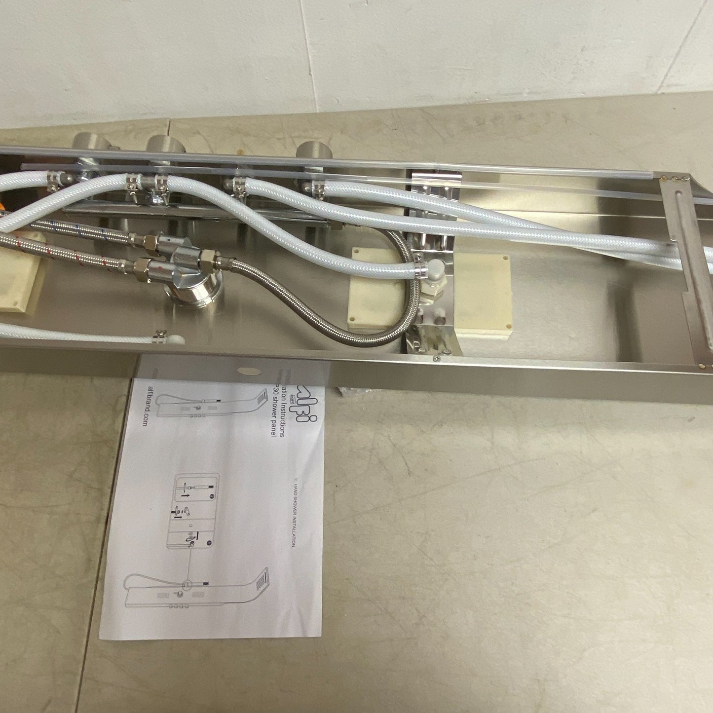 ALFI brand ABSP20 Alfi Trade Pressure Balanced Shower Panel - Stainless Steel