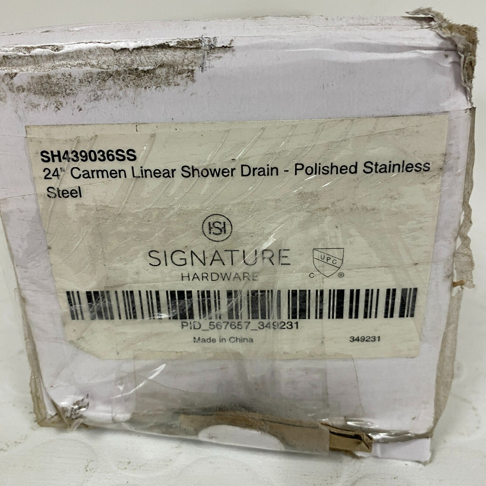 Signature Hardware 24" CARMEN LINEAR SHOWER DRAIN-POLISHED STAINLESS STEEL