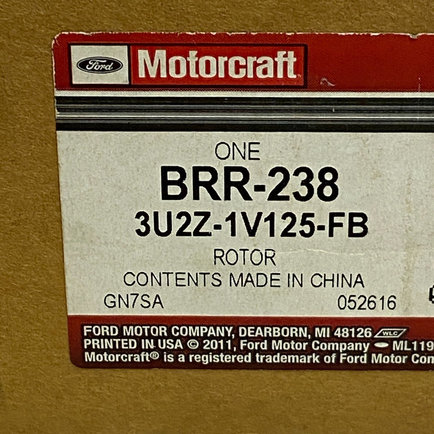 Motor craft Disc Brake Rotor BRR-238 , Brand New