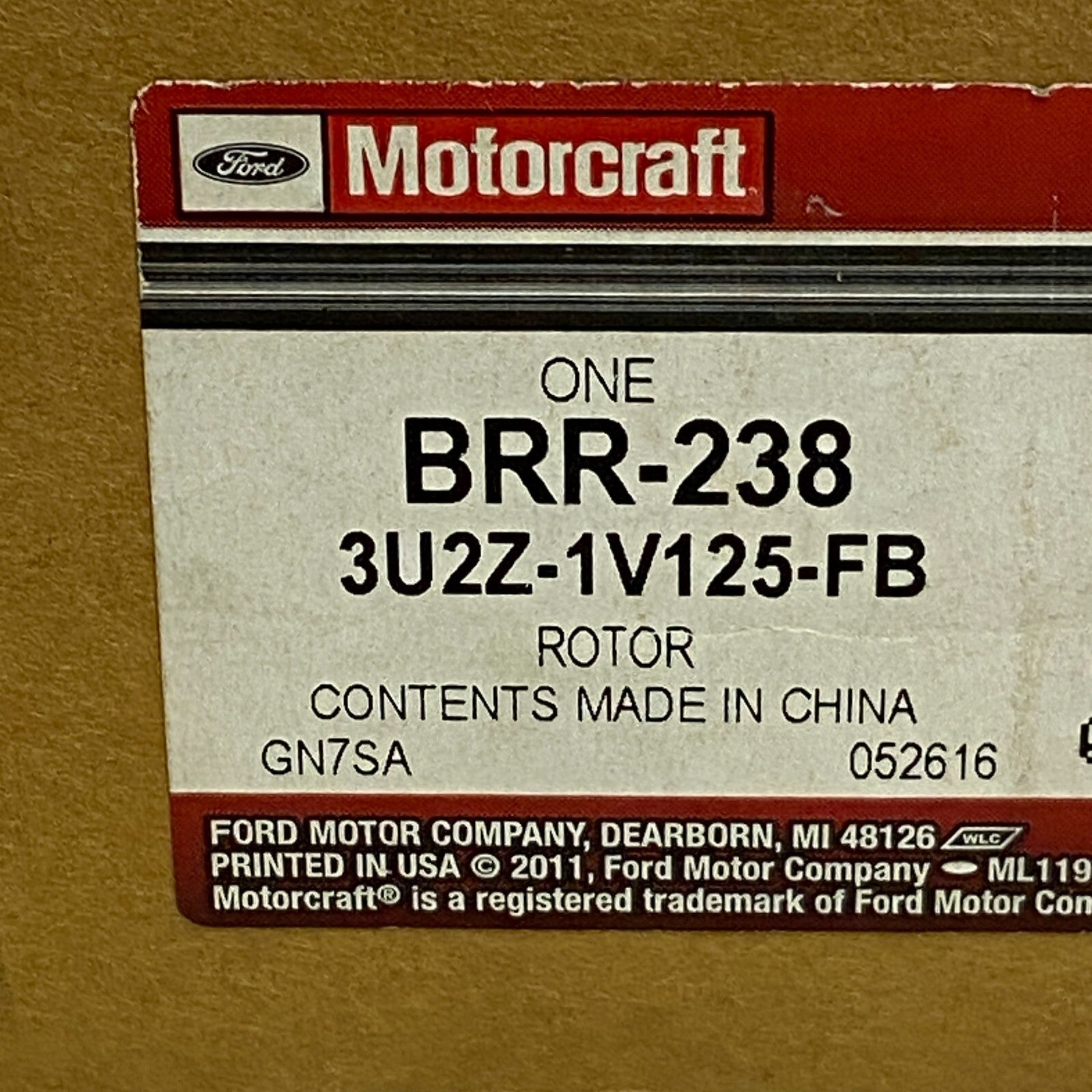 Motor craft Disc Brake Rotor BRR-238 , Brand New