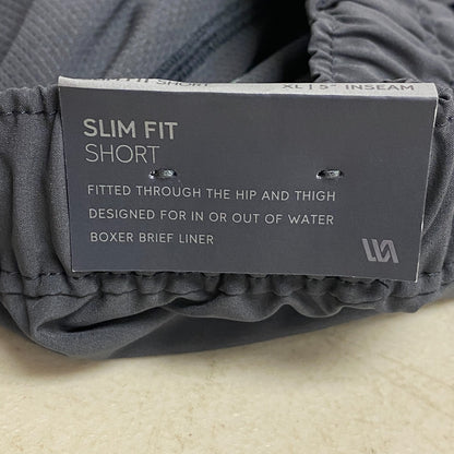 VRST Mens 5" Slim Fit Resort Short Boxer Brief Liner Graphic Charcoal MAX2004645