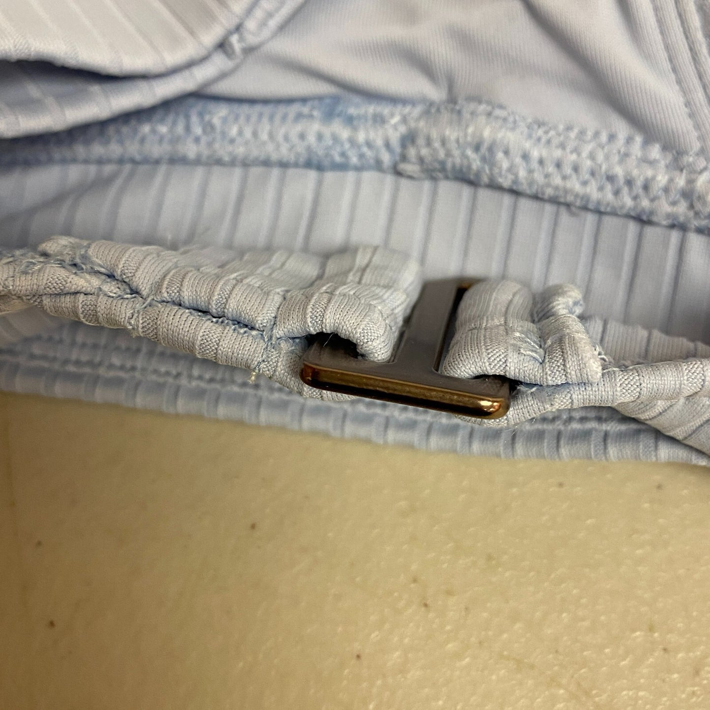 Calia WomensTriangle Cross Back Top Blue  Solid Stylish Trendy WSA22219R