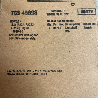 FEL-PRO TCS45898 Camshaft Front Seal 1990-2002 Honda Accord Prelude Odyssey