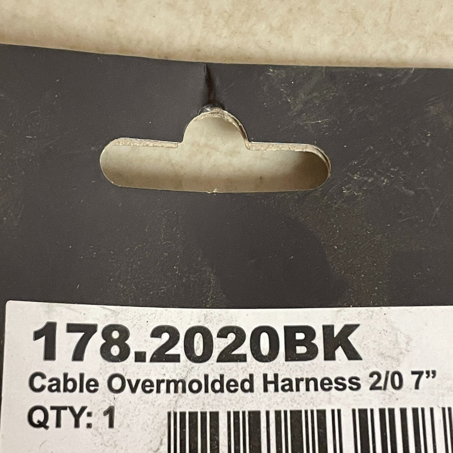 Automann Overmolded Battery Harness 2/0 Gauge 7″ Black Heavy-Duty 178.2020BK