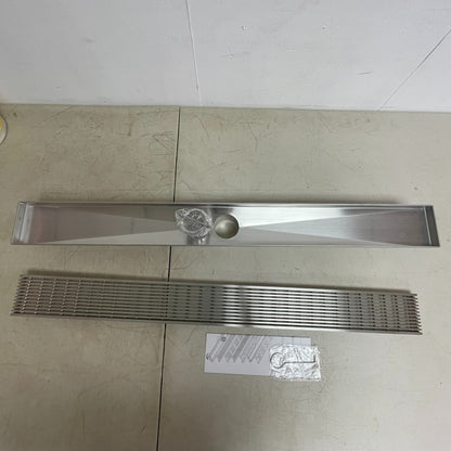 Signature Hardware Carmen 32″ Linear Shower Drain Brushed Stainless Steel