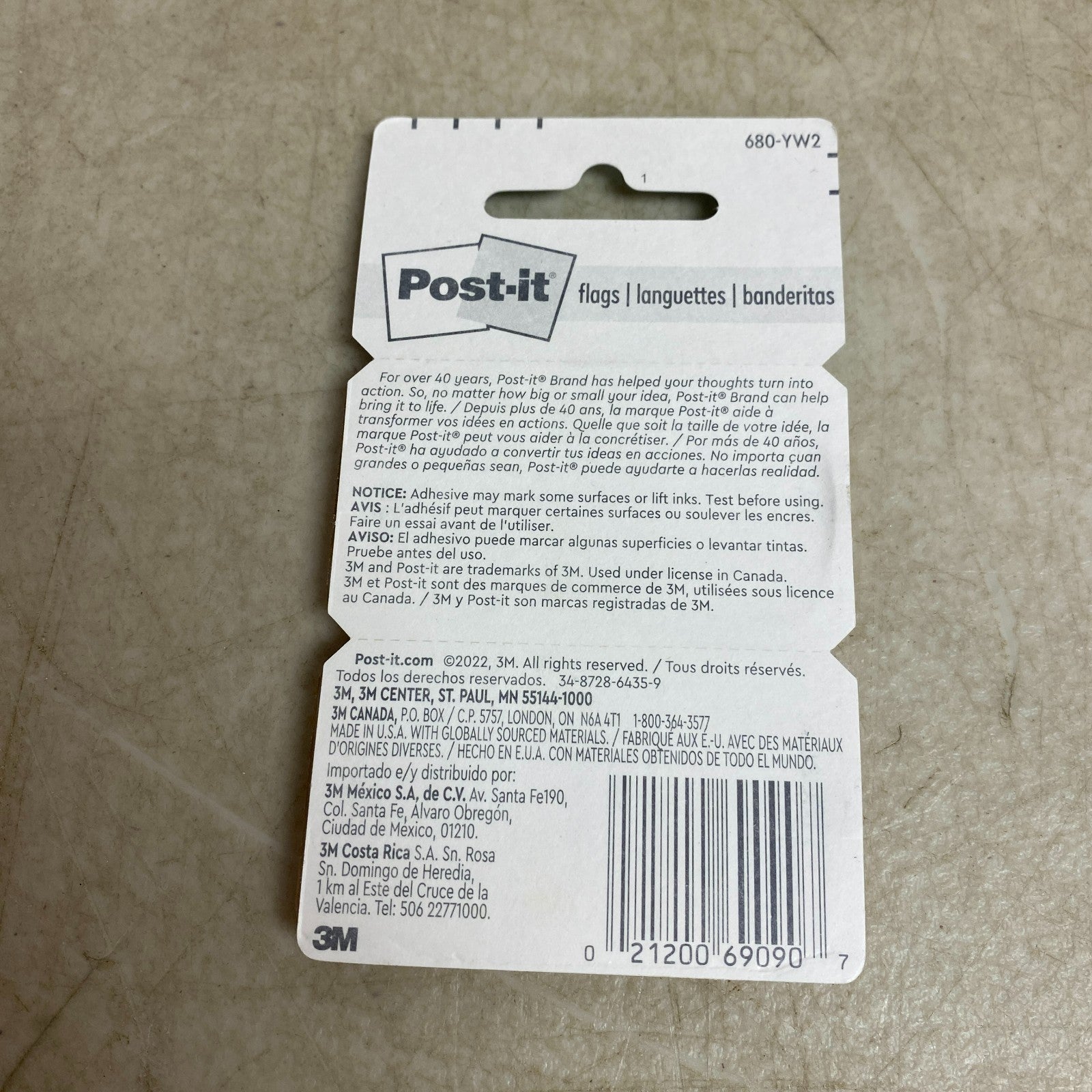 Post‑it Flags 1″ Wide Bright Colors 6 Dispensers ×100 Flags Each 600 Total Count