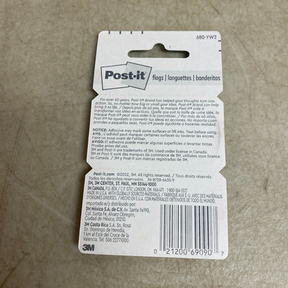 Post‑it Flags 1″ Wide Bright Colors 6 Dispensers ×100 Flags Each 600 Total Count