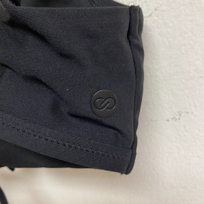 Calia Women's Swim Tie Back Racerback Low Support Bikini Top Pure Black WSA23200