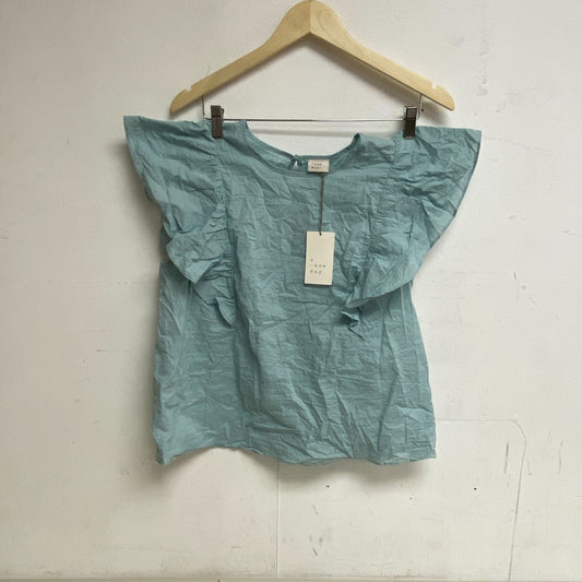 A New Day Women's Cute Trendy Flutter Sleeve Tank Top Blue Size Large Brand New!