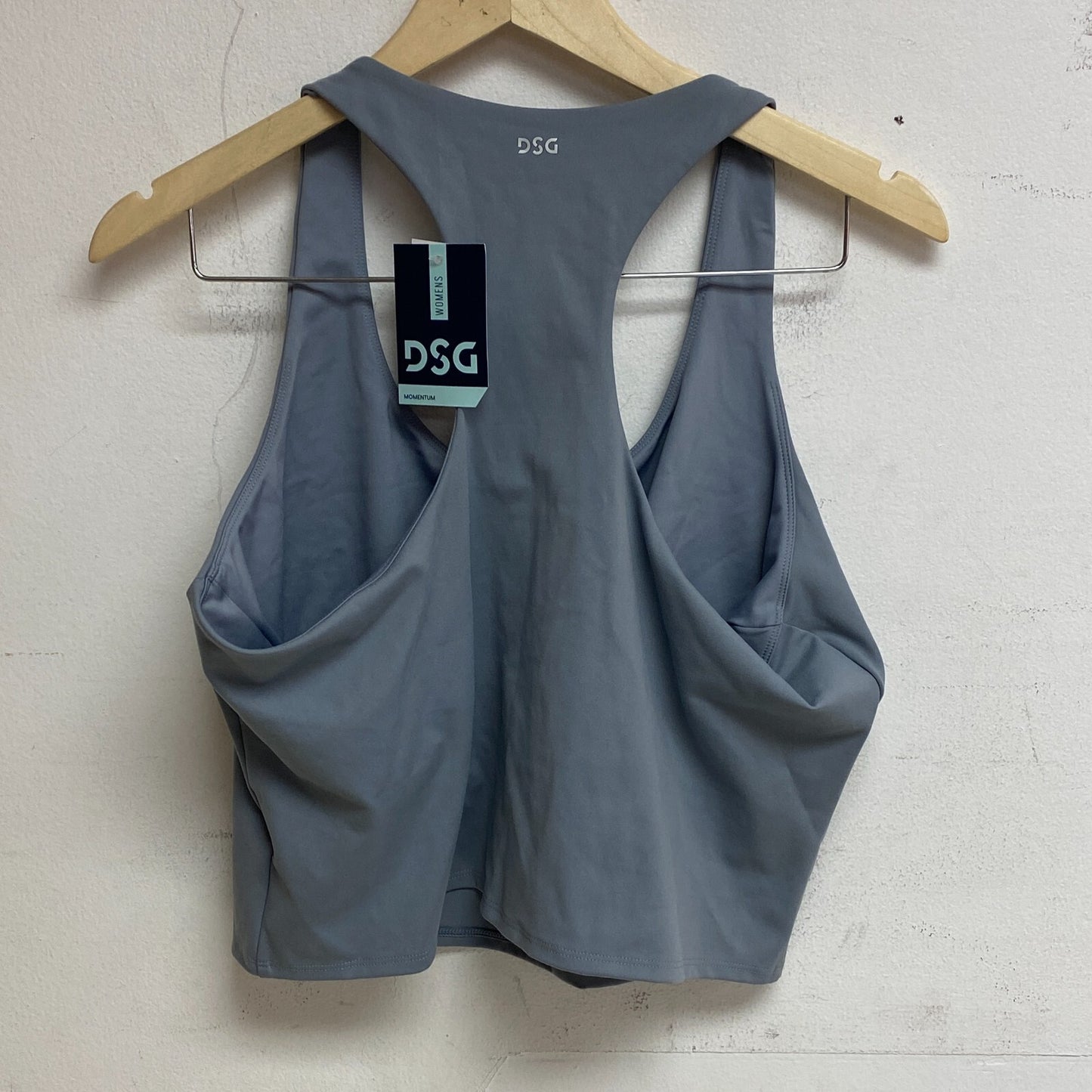 DSG Women's Momentum Cropped  Scoop Neck Tank Top Wet Cement DAW13301 New