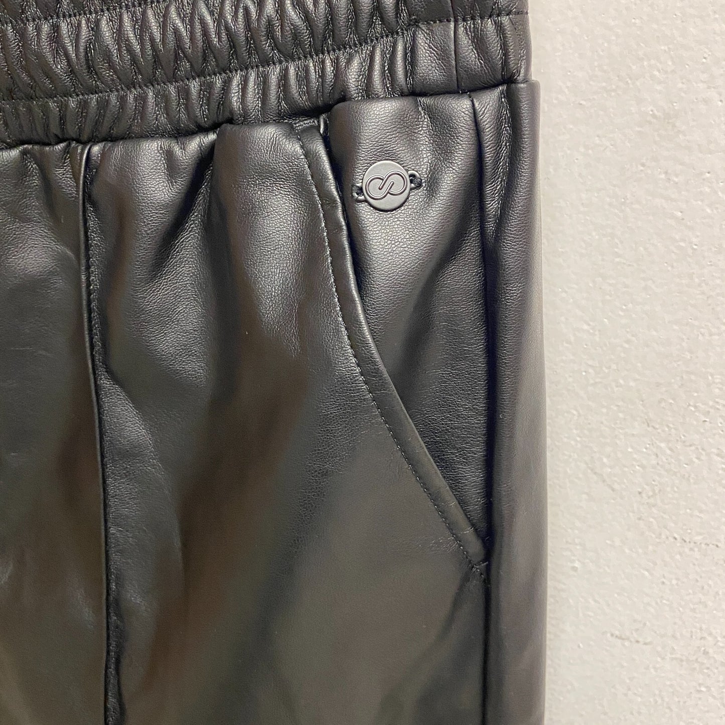 CALIA Womens Straight Leg Pintuck Pants Pure Black WAX32289 BRAND NEW