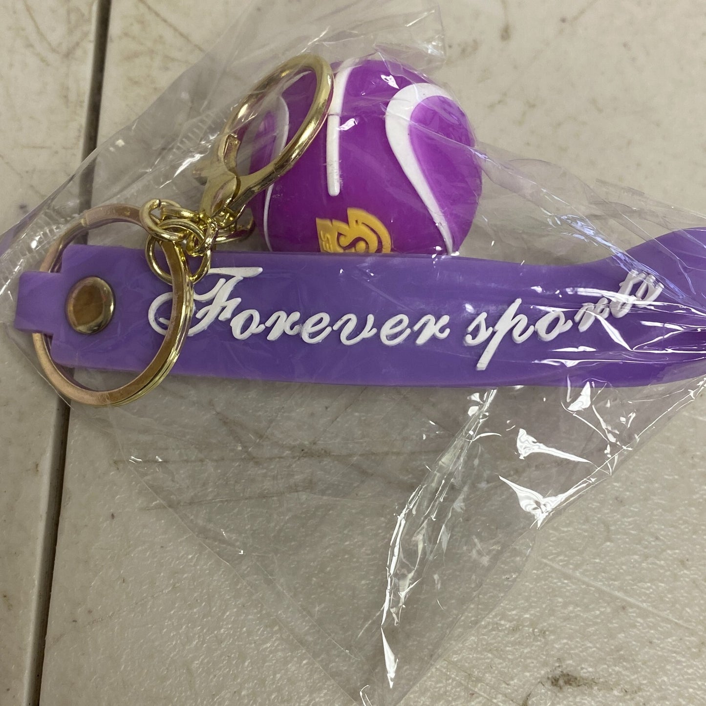 New! Assorted Silicone Los Angeles Lakers Keycahin with Basketball Accessory