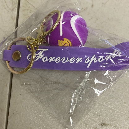 New! Assorted Silicone Los Angeles Lakers Keycahin with Basketball Accessory