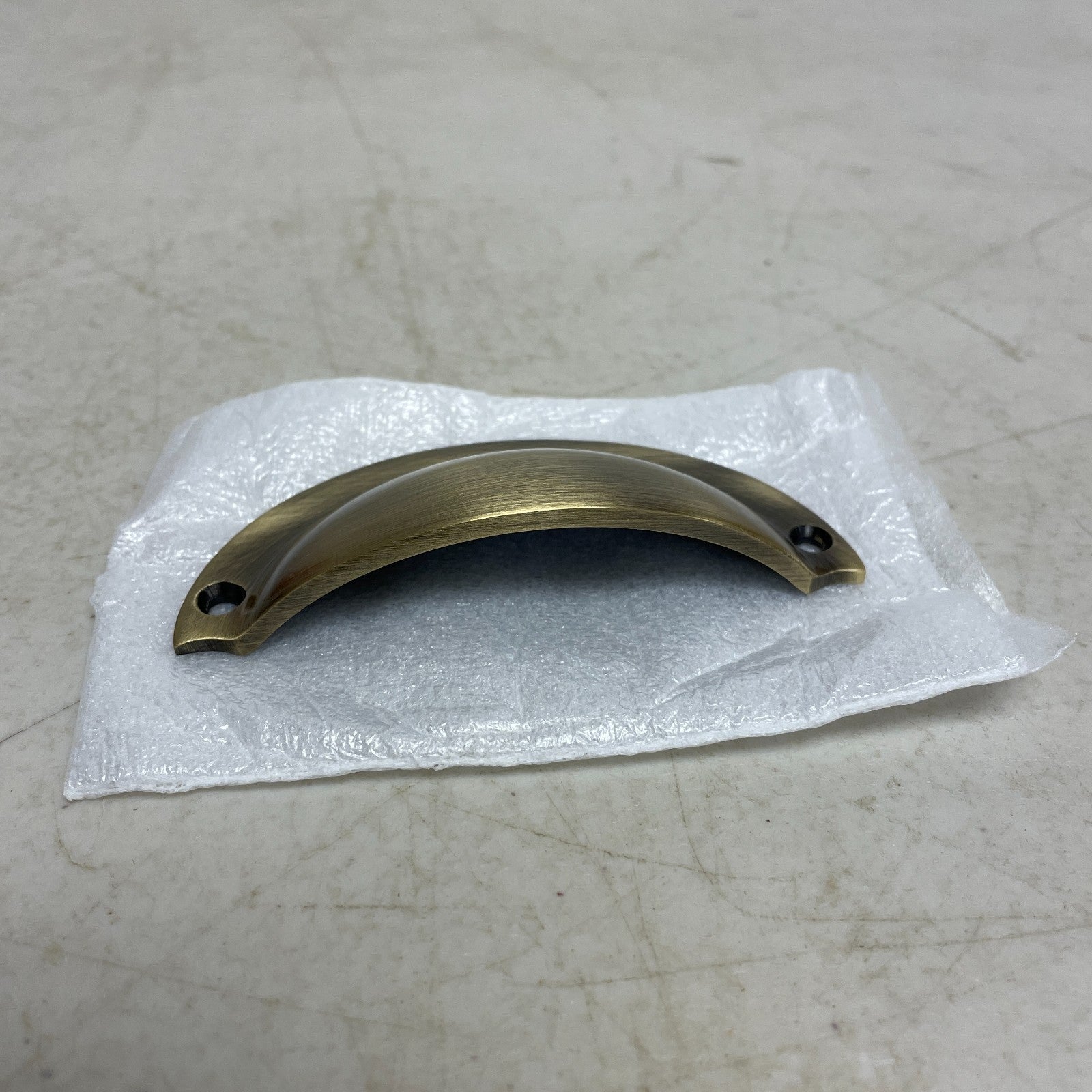 Signature Hardware Rustic Style Brass Traditional Cup Pull Antique Brass