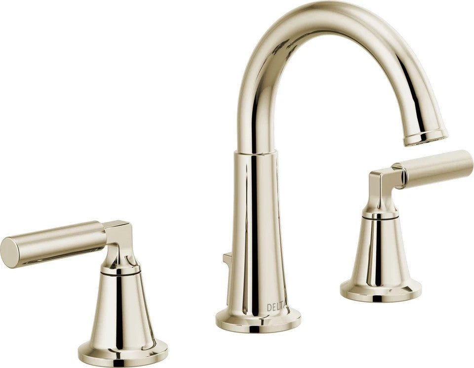Delta Bowery 1.2 GPM Widespread Bathroom Faucet Polished Nickel