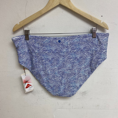 Calia Women's Shirred V Front Mid Rise Bottom Wave Blue/White WSA23415PRT New!