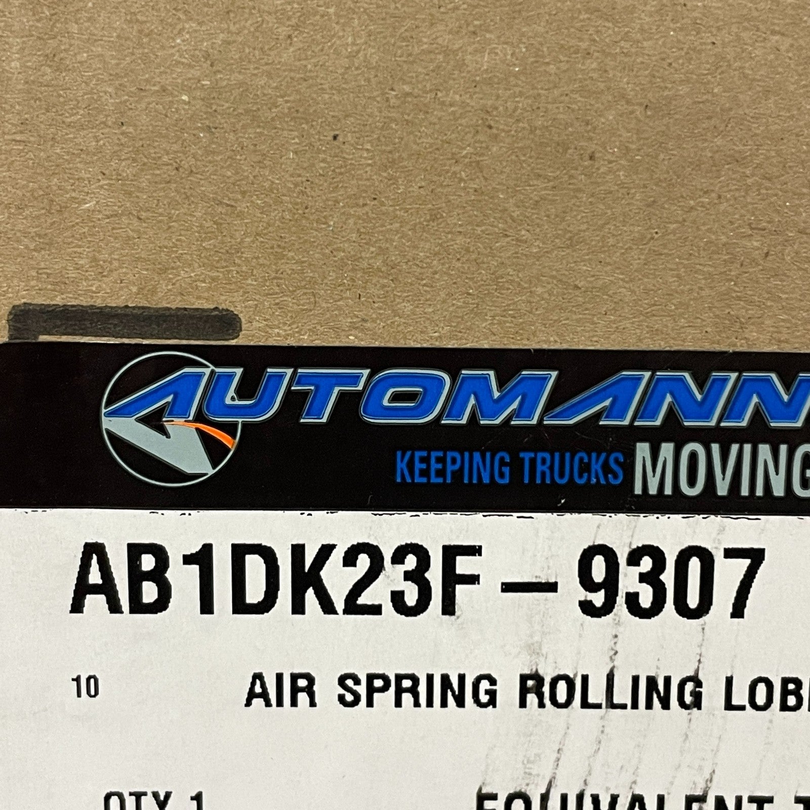Automann Rolling-Lobe Air Spring Assembly – Model AB1DK23F-9307