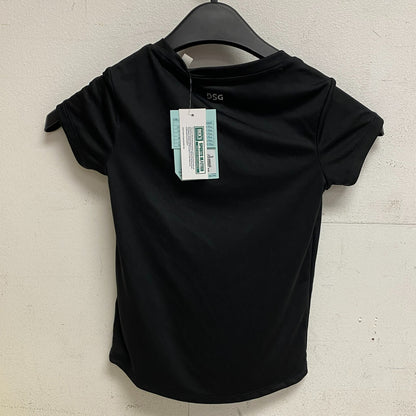DSG Girl's Crew Neck Graphic Tee Pure Black Peace Softball DAG11100 Trendy Youth