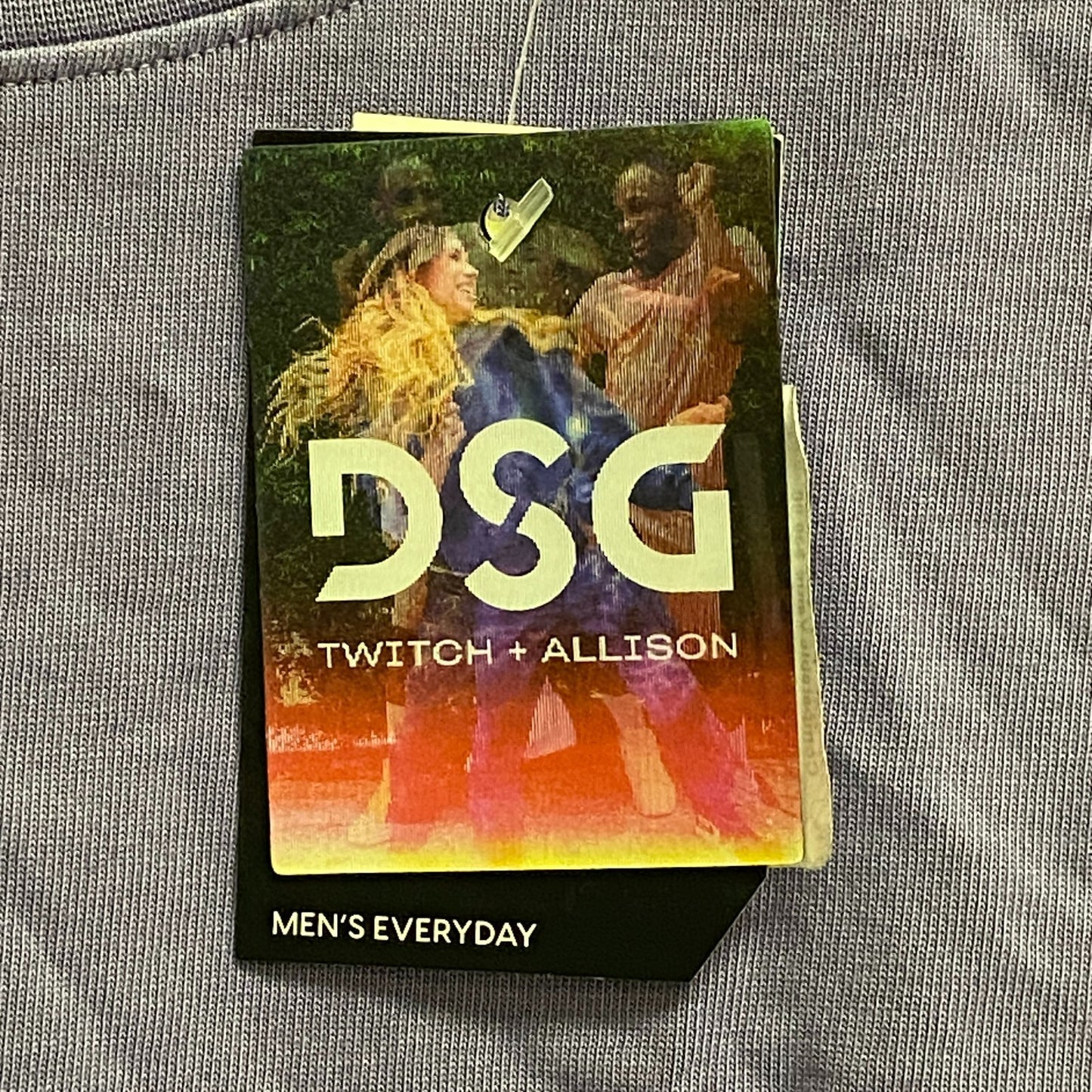 DSG X TWITCH + ALLISON Men's Heavyweight Jersey Tee Grape Gray BOSSM13105