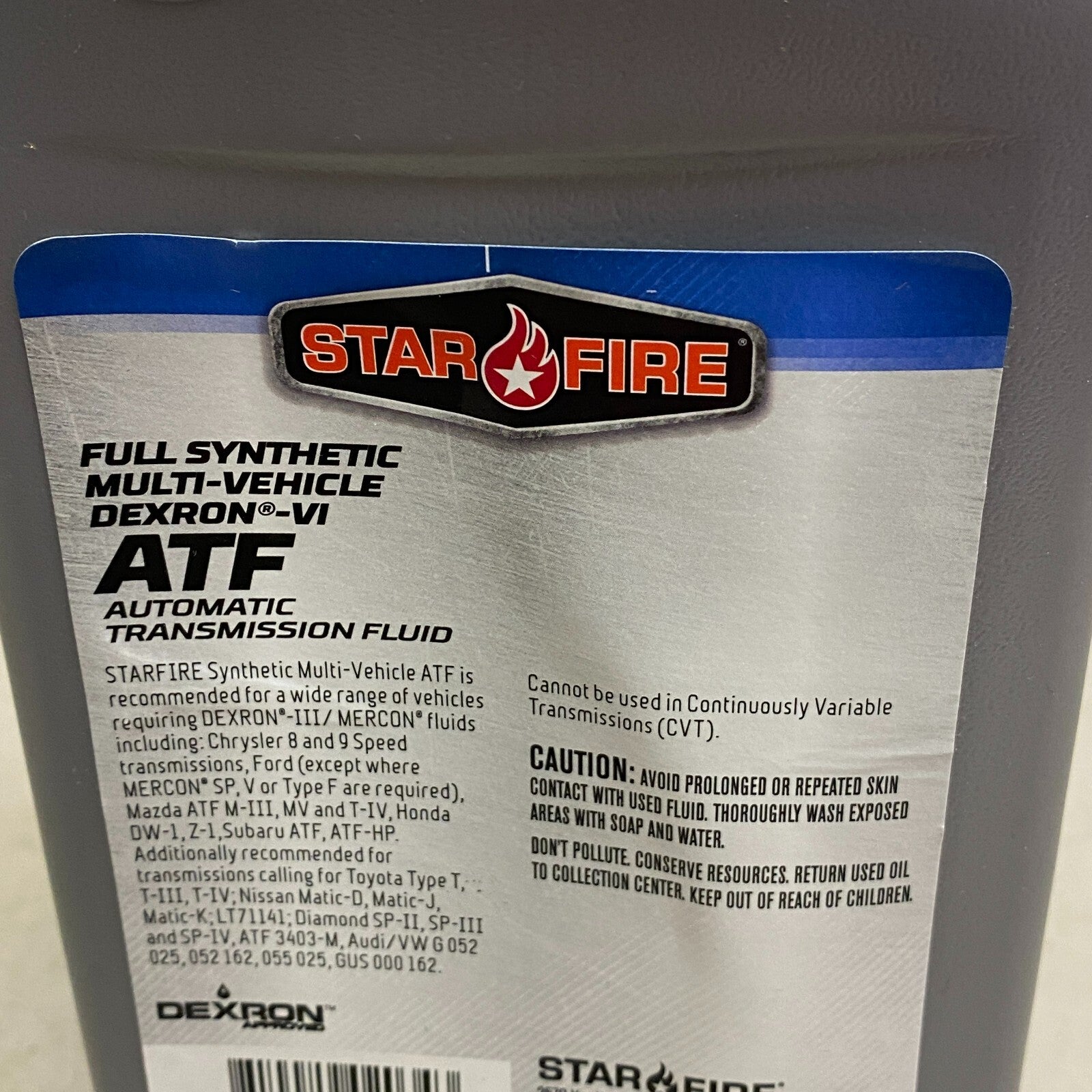 Star Fire Fully Synthetic Multi Vehicle Dexron-VI ATF Low Viscosity Automatic Tr