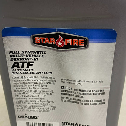 Star Fire Fully Synthetic Multi Vehicle Dexron-VI ATF Low Viscosity Automatic Tr