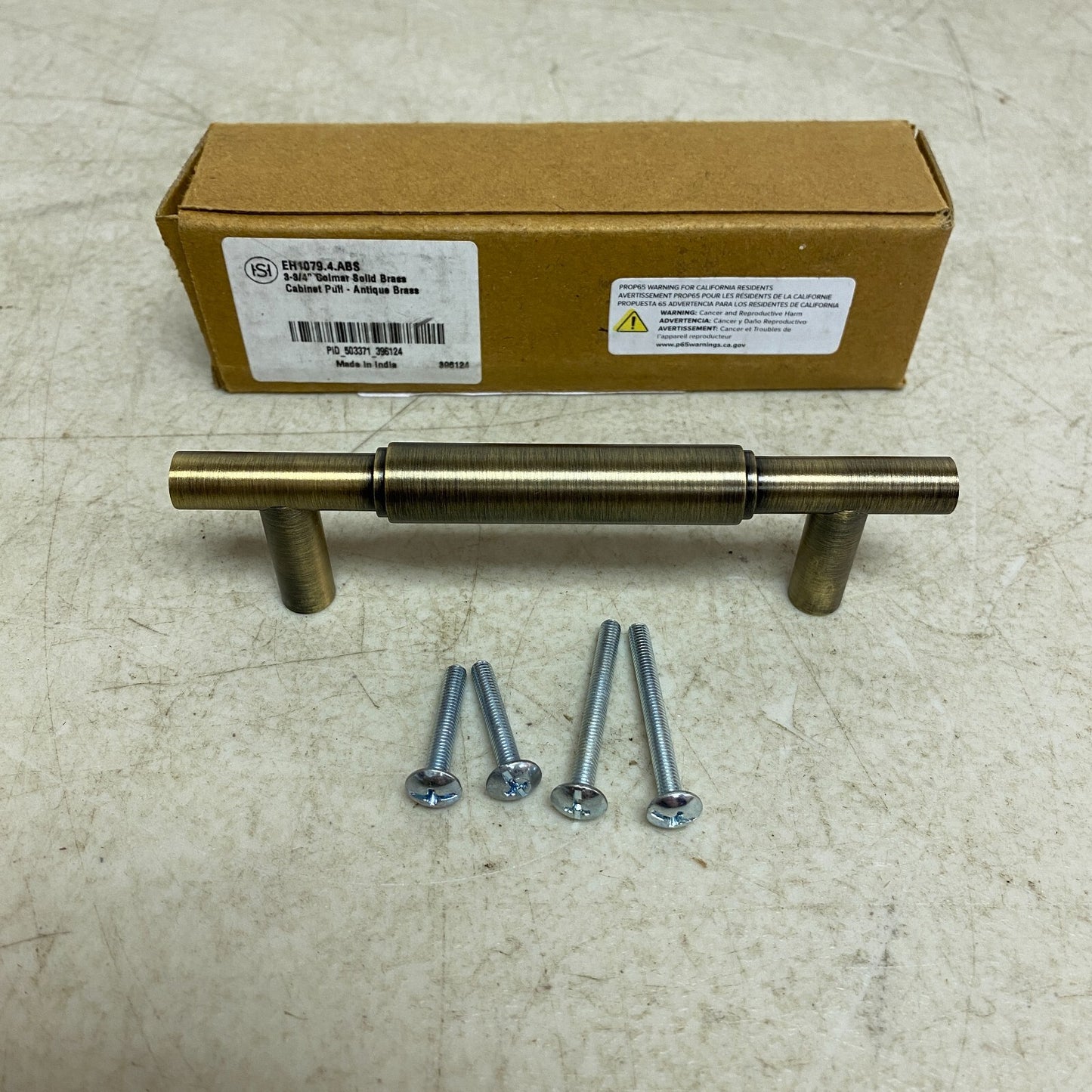 Signature Hardware 3-3/4" Colmar Solid Brass Cabinet Pull - Antique Brass