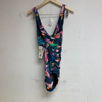 CALIA Women's  Seamed Power Sculpt One Piece Aqua Multi Floral WSA22102PRT