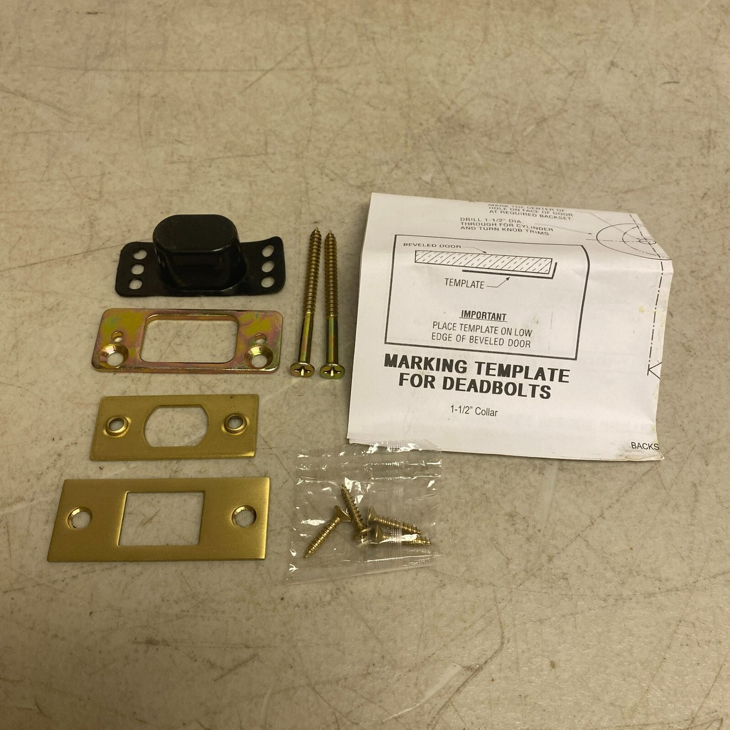 Signature Hardware Deadbolt 2-3/4'' Latch Set - Satin Brass