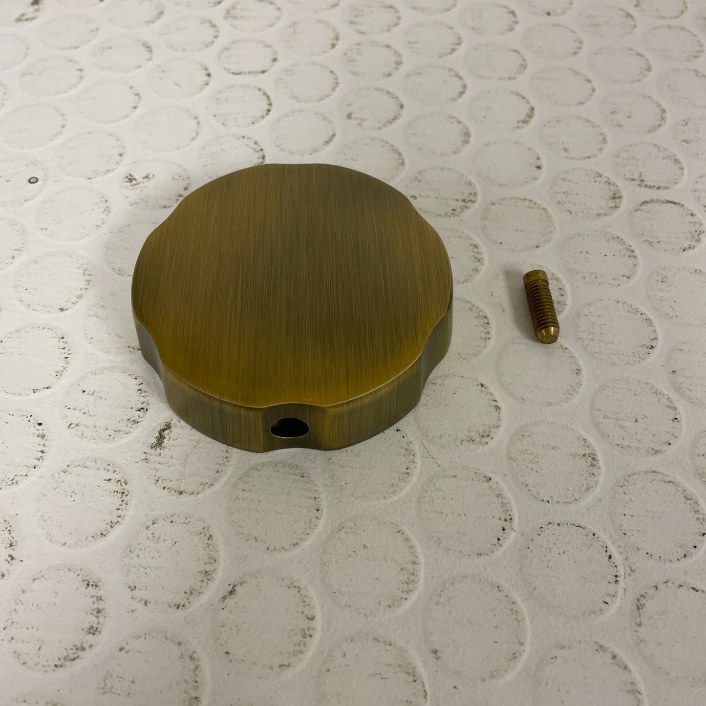 Signature Hardware ABS Cable Drain & Overflow Aged Brass Deep Alcove Tub