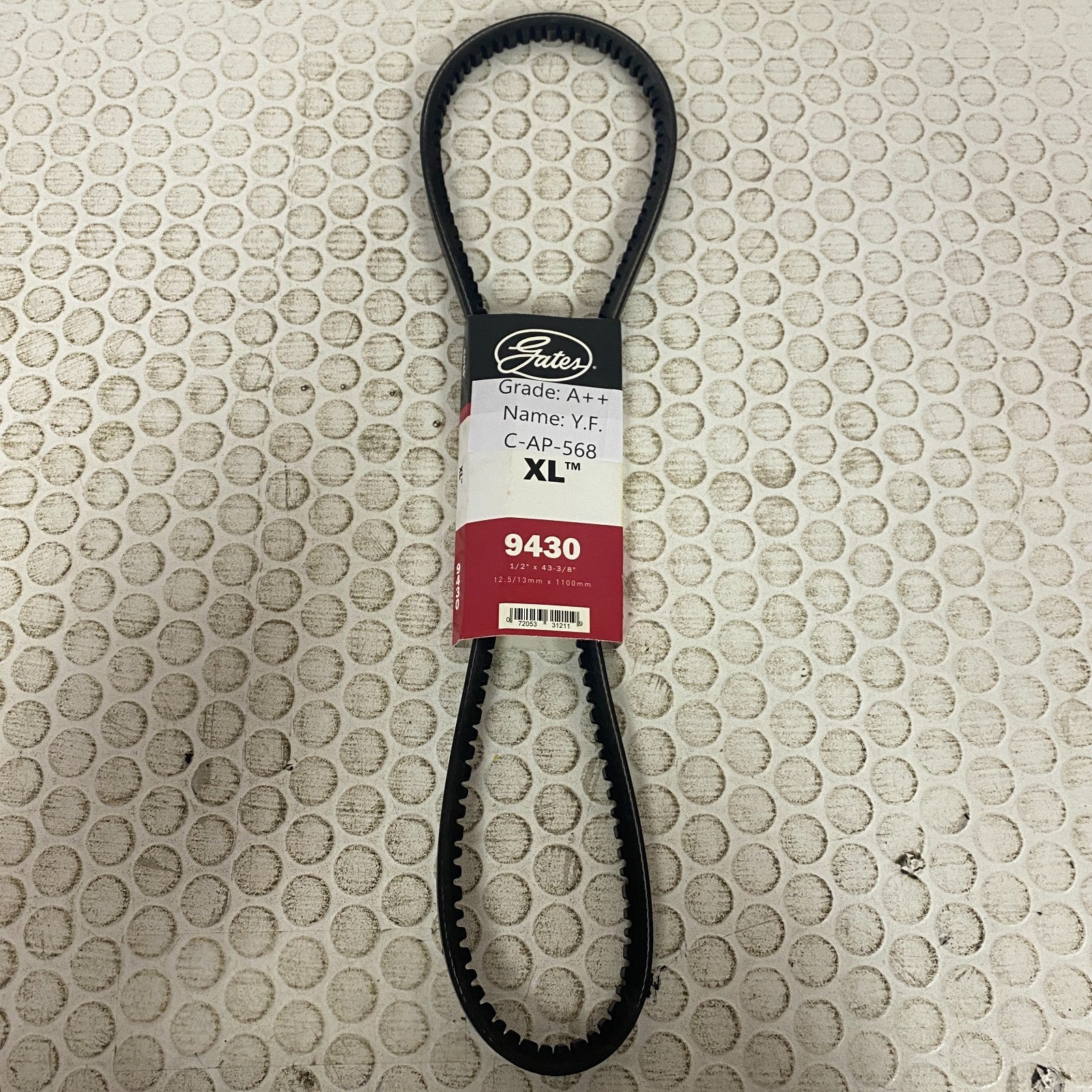 Gates High Capacity XL V-Belt 1/2" x 43-3/8" Automotive Drive Belt 9430