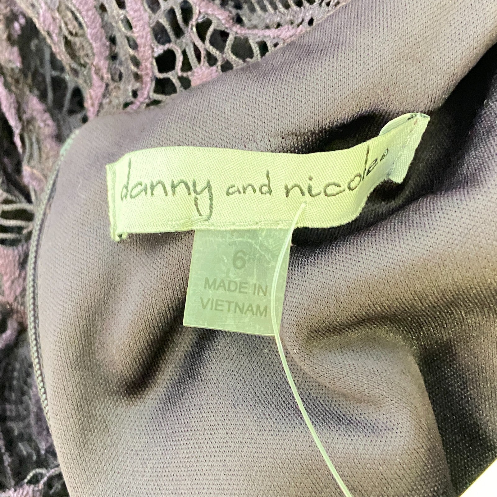 Danny &Nicole Short Sleeve Lay Over See Through Fit Dress Size 6 Women's color