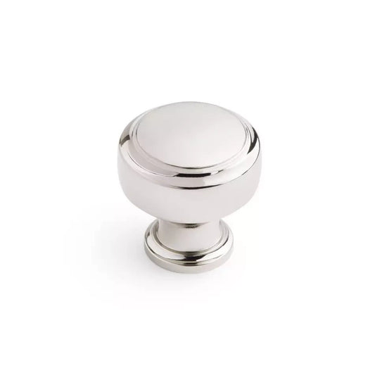 Signature Hardware Spurlock 1‑3/16″ Round Cabinet Knob Polished Nickel 953941