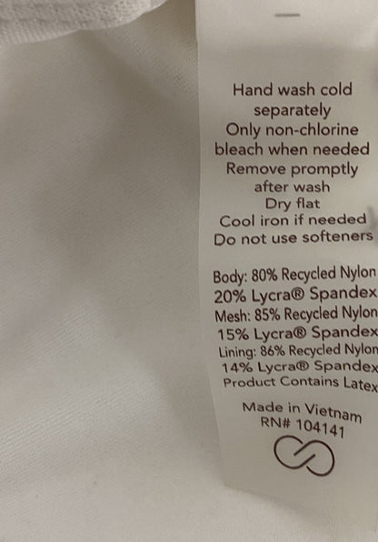 Calia Women's Swim Runched Front Cross Top Pure White WSA23204 Brand New!