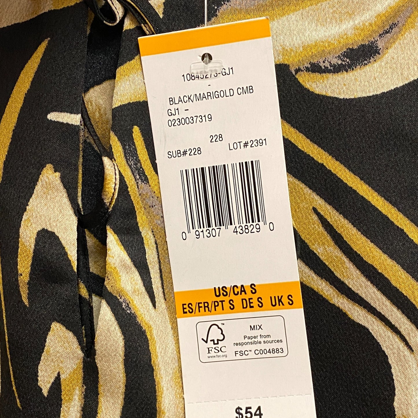 Black Label Women's Split Crew Neck Long Sleeve Size Small Color: Black Marigold