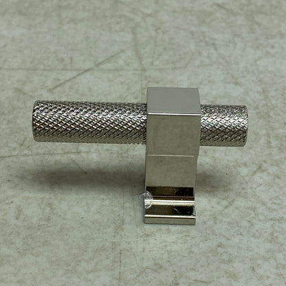 Signature Hardware Andrex Knurled Offset Cabinet Knob - Polished Nickel
